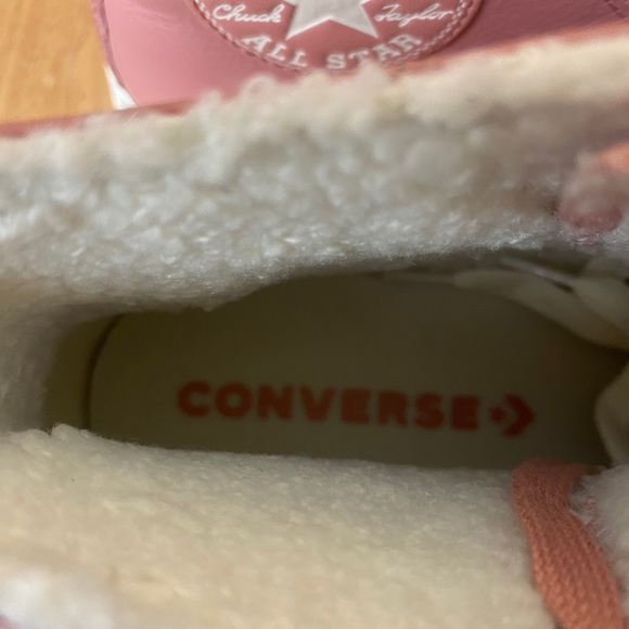Converse CTAS Hi Lift Lined Leather Rust Pink Platform Sneakers A04256C NWT - Picture 5 of 6
